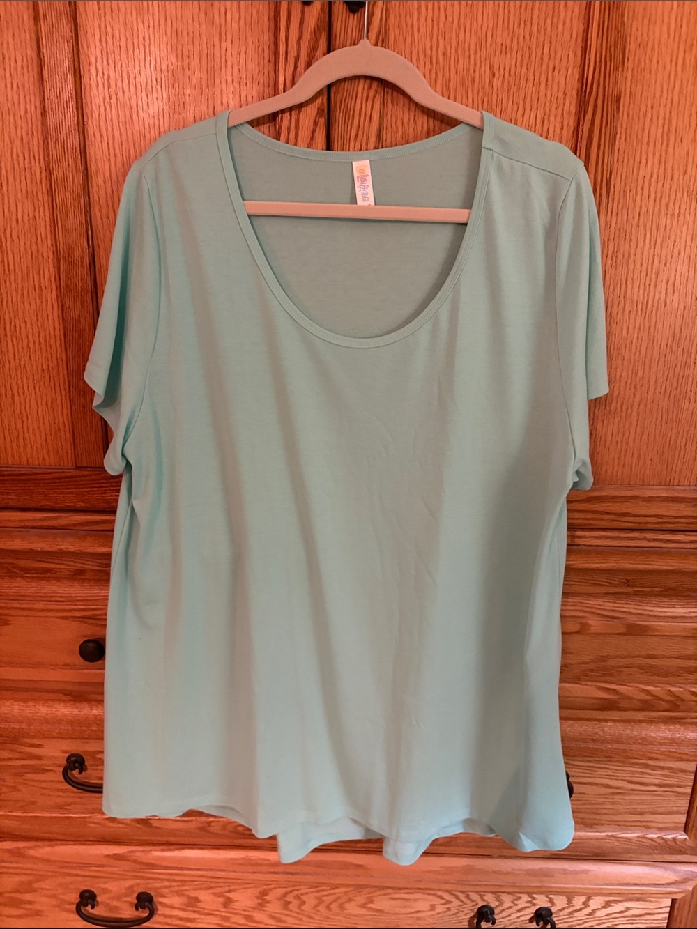 LuLaRoe Mint Scoop Neck Short Sleeve Top